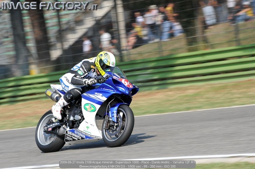 2009-09-27 Imola 2109 Acque minerali - Superstock 1000 - Race - Danilo Andric - Yamaha YZF R1